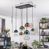 Koyoto Suspension, Boule lumineuse, Suspension Bleu, Or, Vert, Clair, Cuivré, 6 lumières