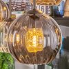 Koyoto Suspension, Boule lumineuse, Suspension Ambre, Clair, Fumé, 6 lumières