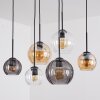 Koyoto Suspension, Boule lumineuse, Suspension Ambre, Clair, Fumé, 6 lumières