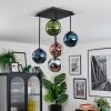 Gastor Plafonnier, Boule lumineuse Bleu, Chrome, Vert, Cuivré, Fumé, 5 lumières