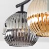 Ripoll Plafonnier, Boule lumineuse Ambre, Fumé, 2 lumières