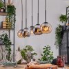 Koyoto Suspension, Boule lumineuse, Suspension Écru, Noir, 5 lumières