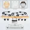 Koyoto Suspension, Boule lumineuse, Suspension Écru, Noir, 5 lumières