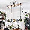Koyoto Suspension, Boule lumineuse, Suspension Écru, Noir, 5 lumières