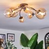 Chehalis Plafonnier, Boule lumineuse Ambre, Clair, 6 lumières