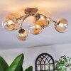 Chehalis Plafonnier, Boule lumineuse Ambre, Clair, 6 lumières