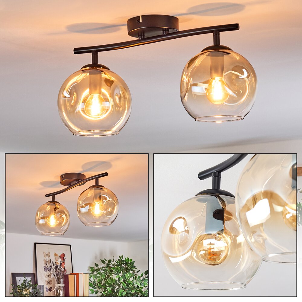 Ripoll Plafonnier, Boule lumineuse Ambre, Clair, 2 lumières main product photo