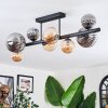 Chehalis Plafonnier, Boule lumineuse Ambre, Fumé, 8 lumières
