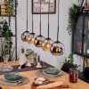 Koyoto Suspension, Boule lumineuse, Suspension Écru, Noir, 5 lumières