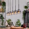 Koyoto Suspension, Boule lumineuse, Suspension Écru, Noir, 5 lumières
