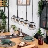 Koyoto Suspension, Boule lumineuse, Suspension Écru, Noir, 5 lumières