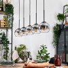Koyoto Suspension, Boule lumineuse, Suspension Écru, Noir, 5 lumières