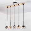 Koyoto Suspension, Boule lumineuse, Suspension Écru, Noir, 5 lumières