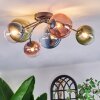 Chehalis Plafonnier, Boule lumineuse Bleu, Vert, Clair, Cuivré, 6 lumières