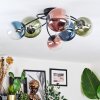 Chehalis Plafonnier, Boule lumineuse Bleu, Vert, Clair, Cuivré, 6 lumières