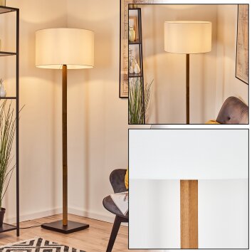 Flemming Lampadaire Écru, Noir, 1 lumière