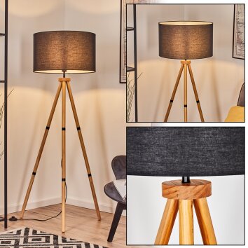 Flemming Lampadaire Écru, Noir, 1 lumière