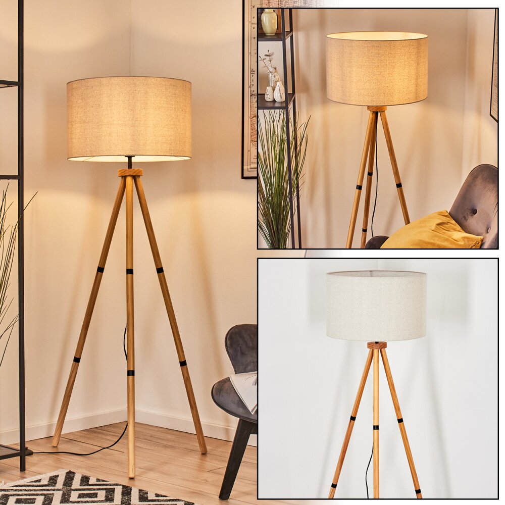 Flemming Lampadaire Écru, Noir, 1 lumière main product photo