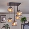 Ripoll Plafonnier, Boule lumineuse Chrome, Clair, Fumé, 5 lumières