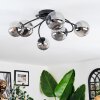 Chehalis Plafonnier, Boule lumineuse 64 cm Fumé, 6 lumières