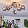 Chehalis Plafonnier, Boule lumineuse 64 cm Fumé, 6 lumières