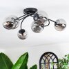 Chehalis Plafonnier, Boule lumineuse 64 cm Fumé, 6 lumières