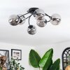 Chehalis Plafonnier, Boule lumineuse 58 cm Fumé, 6 lumières