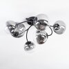 Chehalis Plafonnier, Boule lumineuse Clair, Fumé, 6 lumières Chehalis Plafonnier, Boule lumineuse Clair, Fumé, 6 lumières