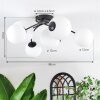 Chehalis Plafonnier, Boule lumineuse Blanc, 6 lumières