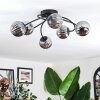 Chehalis Plafonnier, Boule lumineuse Fumé, 6 lumières