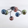 Chehalis Plafonnier, Boule lumineuse 56 cm Bleu, Vert, Cuivré, 6 lumières