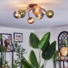 Chehalis Plafonnier, Boule lumineuse Bleu, Vert, Cuivré, 6 lumières