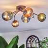 Chehalis Plafonnier, Boule lumineuse Bleu, Vert, Cuivré, 6 lumières