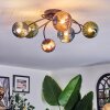 Chehalis Plafonnier, Boule lumineuse Bleu, Vert, Cuivré, 6 lumières