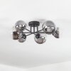 Chehalis Plafonnier, Boule lumineuse 20 cm Clair, Fumé, 6 lumières