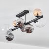 Chehalis Plafonnier, Boule lumineuse Ambre, Clair, Fumé, 8 lumières
