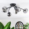 Chehalis Plafonnier, Boule lumineuse 58 cm Clair, Fumé, 6 lumières