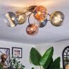 Chehalis Plafonnier, Boule lumineuse 64 cm Bleu, Vert, Clair, Cuivré, 6 lumières