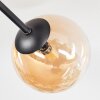 Chehalis Plafonnier, Boule lumineuse 55 cm Ambre, Fumé, 6 lumières