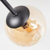 Chehalis Plafonnier, Boule lumineuse 51 cm Ambre, Fumé, 6 lumières