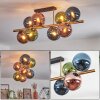 Gastor Plafonnier, Boule lumineuse Or, Noir, 8 lumières