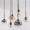 Koyoto Suspension, Boule lumineuse, Suspension Ambre, Clair, Fumé, 6 lumières
