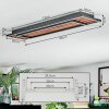 Meron Plafonnier LED Couleur bois, Noir, 1 lumière