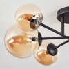 Chehalis Plafonnier, Boule lumineuse Ambre, 6 lumières