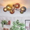 Chehalis Plafonnier, Boule lumineuse Bleu, Vert, Cuivré, 6 lumières