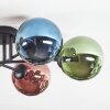 Chehalis Plafonnier, Boule lumineuse Bleu, Vert, Cuivré, 6 lumières