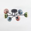 Chehalis Plafonnier, Boule lumineuse Bleu, Vert, Clair, Cuivré, 6 lumières