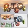 Chehalis Plafonnier, Boule lumineuse Bleu, Vert, Clair, Cuivré, 6 lumières