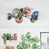 Chehalis Plafonnier, Boule lumineuse Bleu, Vert, Clair, Cuivré, 6 lumières