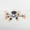Chehalis Plafonnier, Boule lumineuse 55 cm Ambre, Clair, 6 lumières
